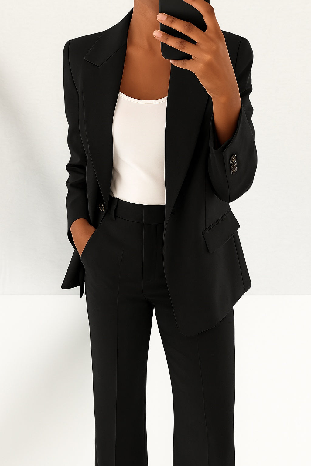 Megan | Women's Elegant Pantsuit Lapel Collar Blazer and Pants