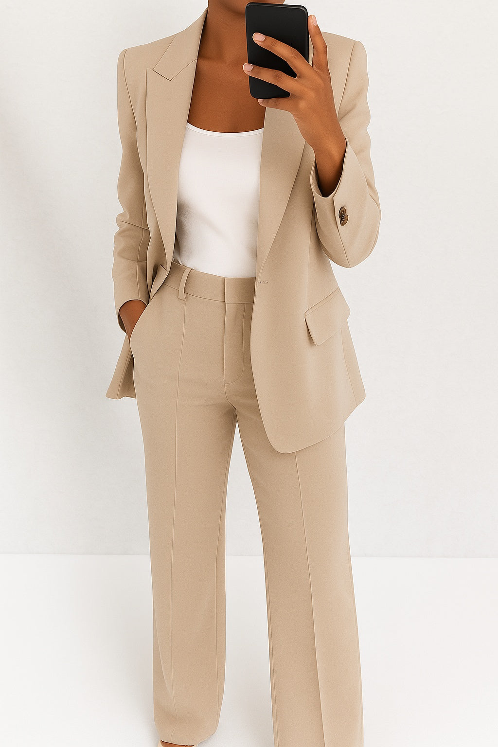 Megan | Women's Elegant Pantsuit Lapel Collar Blazer and Pants