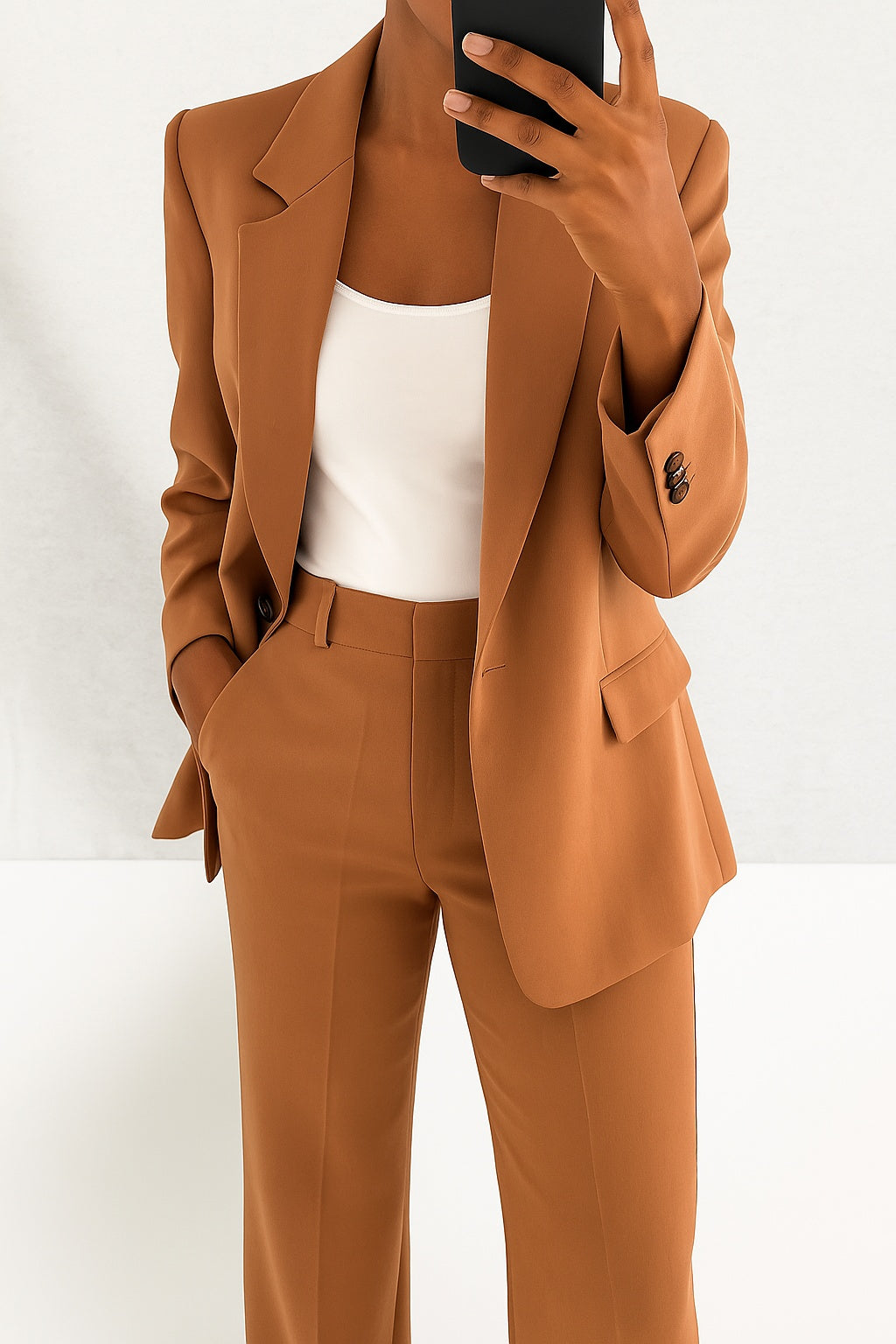 Megan | Women's Elegant Pantsuit Lapel Collar Blazer and Pants