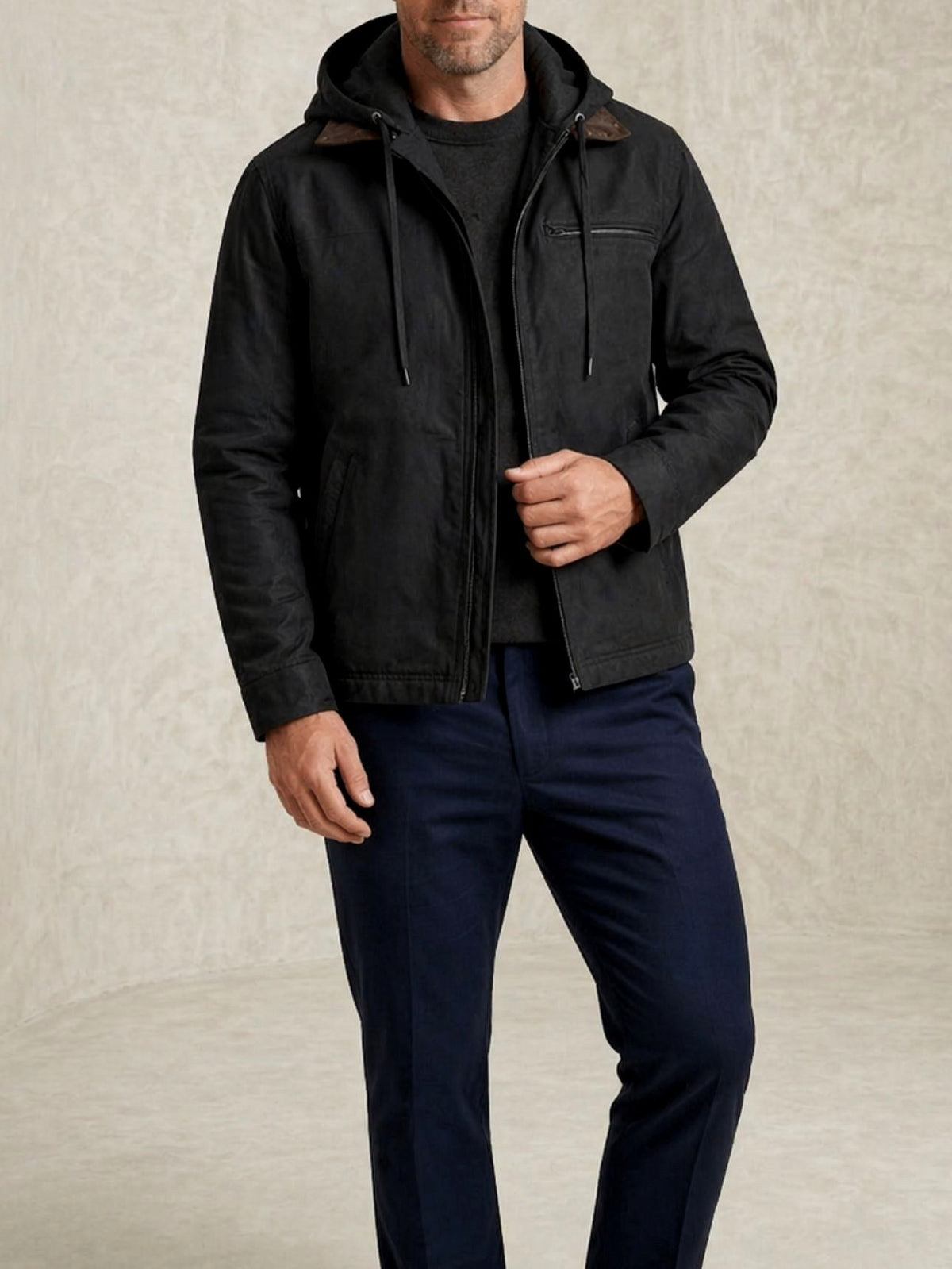 Vin - Men's Full-Zip Field Jacket with Adjustable Hood