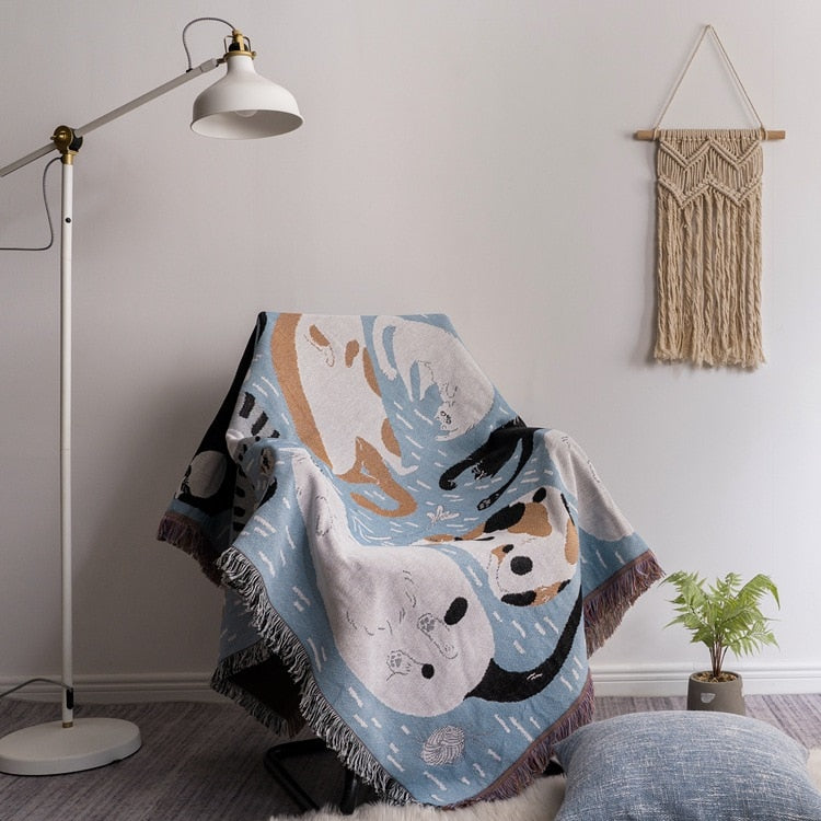Vintage Pumpkin Sofa Throw Blanket