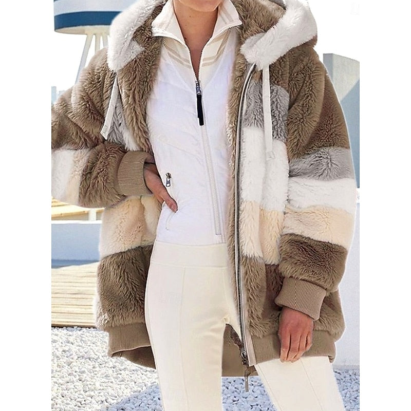 Corinne | Hooded Zip Up Fleece Jacket