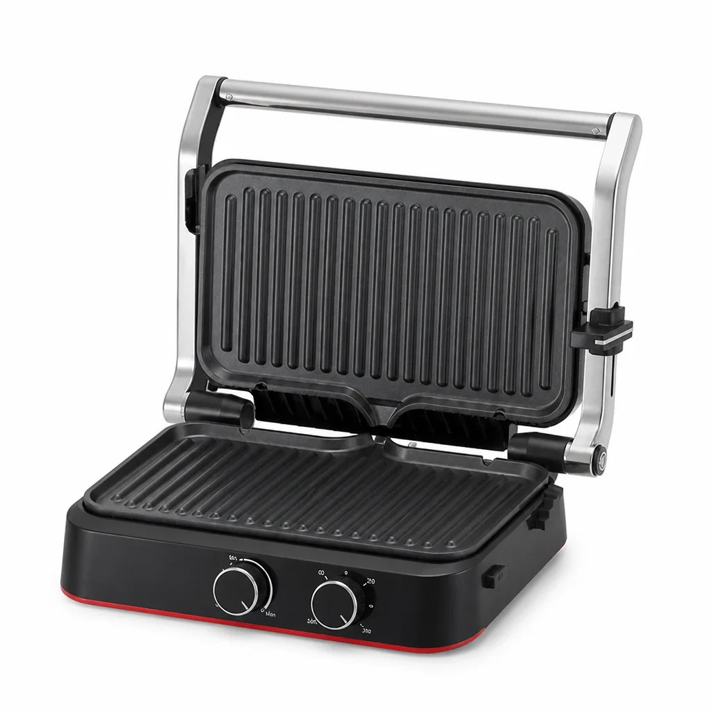 Waffle & Grill Maker | 180° Rotating Non-Stick Plates | 1500W
