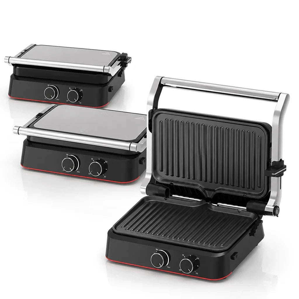 Waffle & Grill Maker | 180° Rotating Non-Stick Plates | 1500W