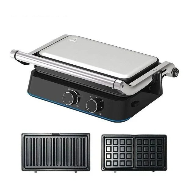 Waffle & Grill Maker | 180° Rotating Non-Stick Plates | 1500W
