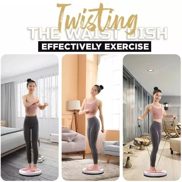 Waist Trainer | Highly Springy Twist Rope & Reflexology Wave Plate | 120 kg Capacity