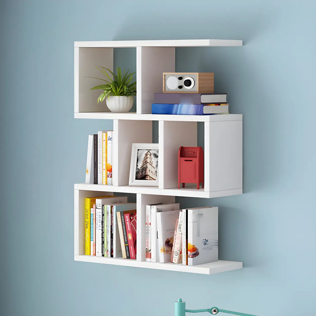 Wall-Mounted Bookshelf | Floating Poplar Wood | Widths 60–120 cm