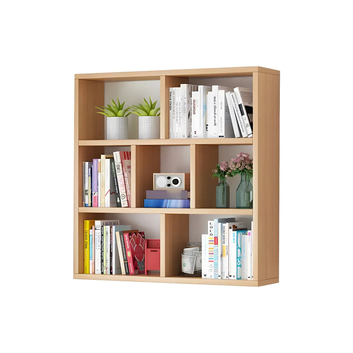 Wall-Mounted Bookshelf | Floating Poplar Wood | Widths 60–120 cm