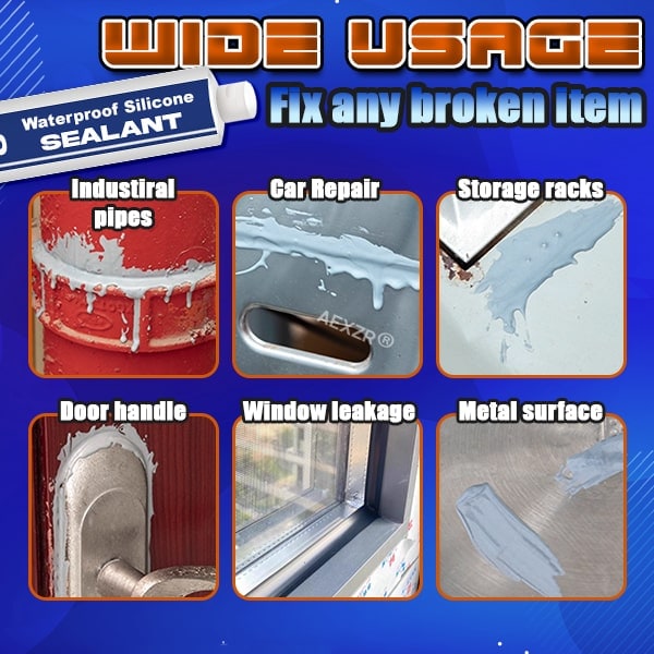 Waterproof Silicone Sealant Caulk Flexible Squeeze Tube
