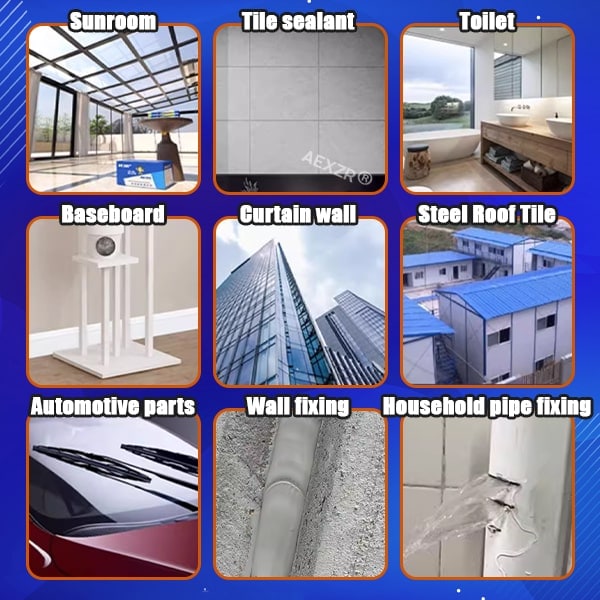 Waterproof Silicone Sealant Caulk Flexible Squeeze Tube