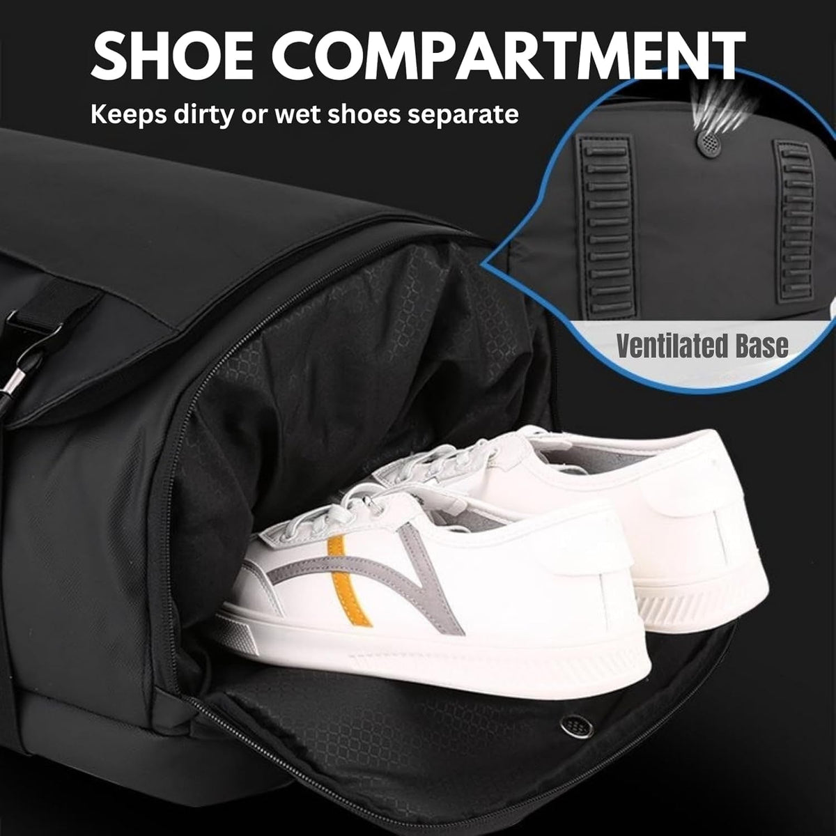 Waterproof Travel Backpack with Laptop Compartment USB Port and Trolley Sleeve
