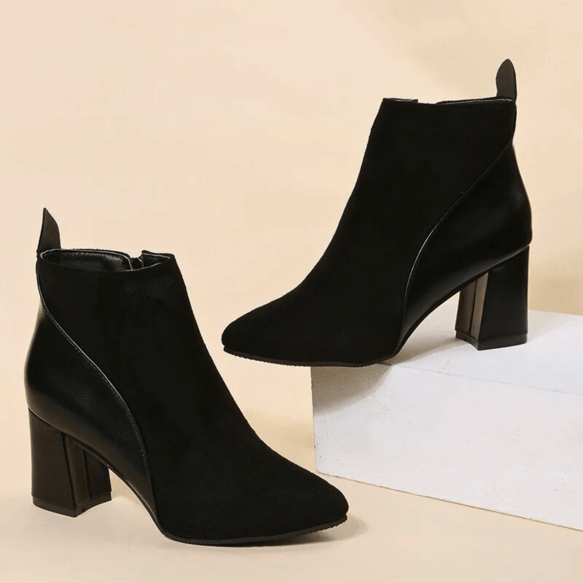 Theoline | Shaft Pointed Toe Ankle Boots