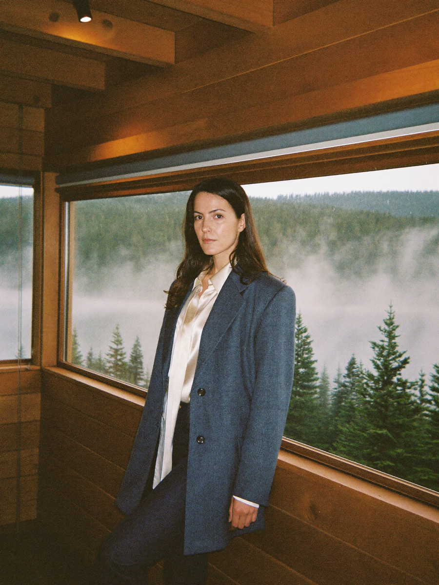 Slate wool blazer