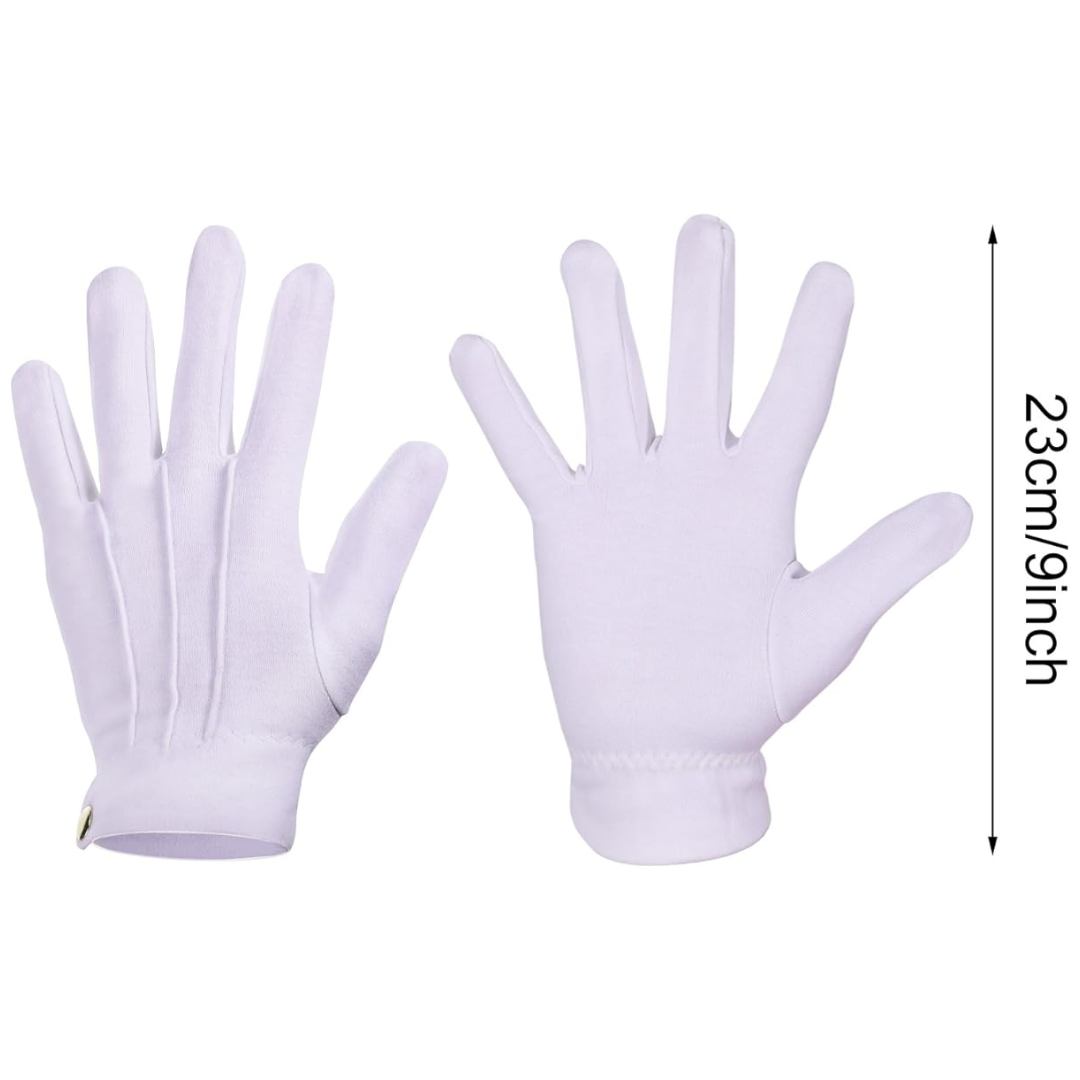 White Cotton Santa Gloves
