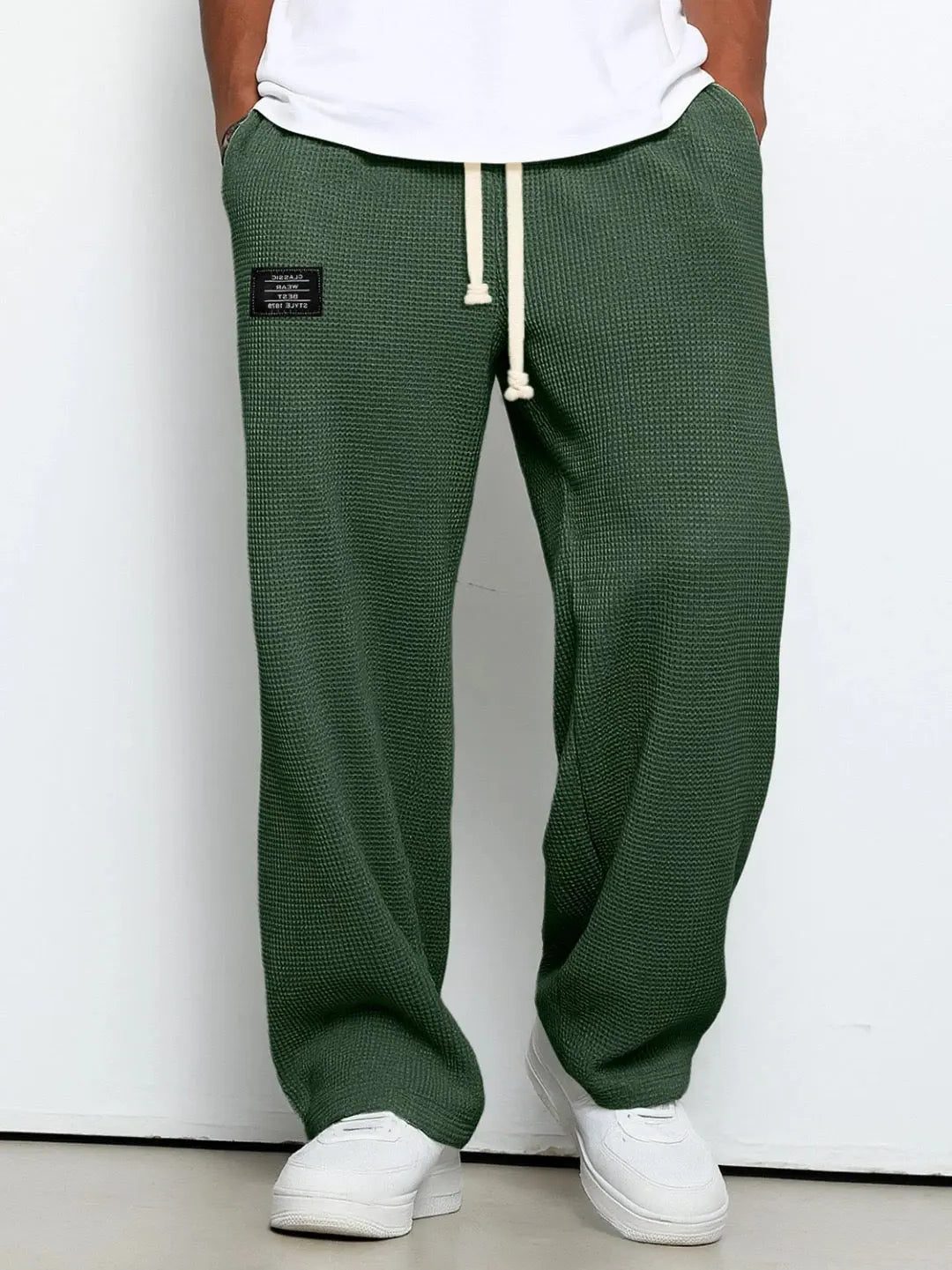 Wide Leg Drawstring Trousers for Men