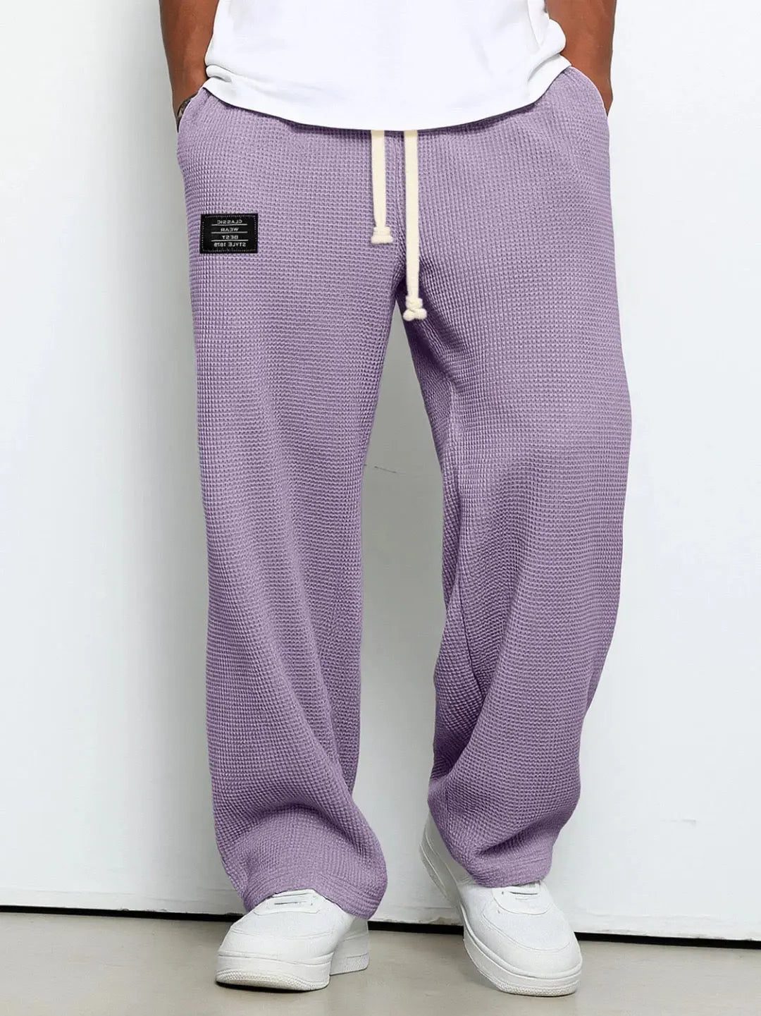 Wide Leg Drawstring Trousers for Men