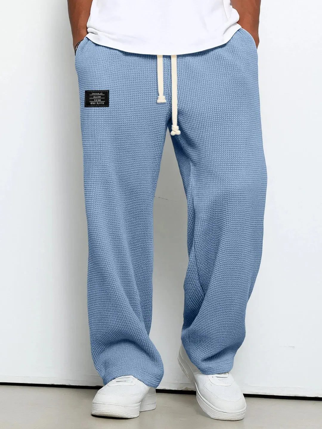 Wide Leg Drawstring Trousers for Men