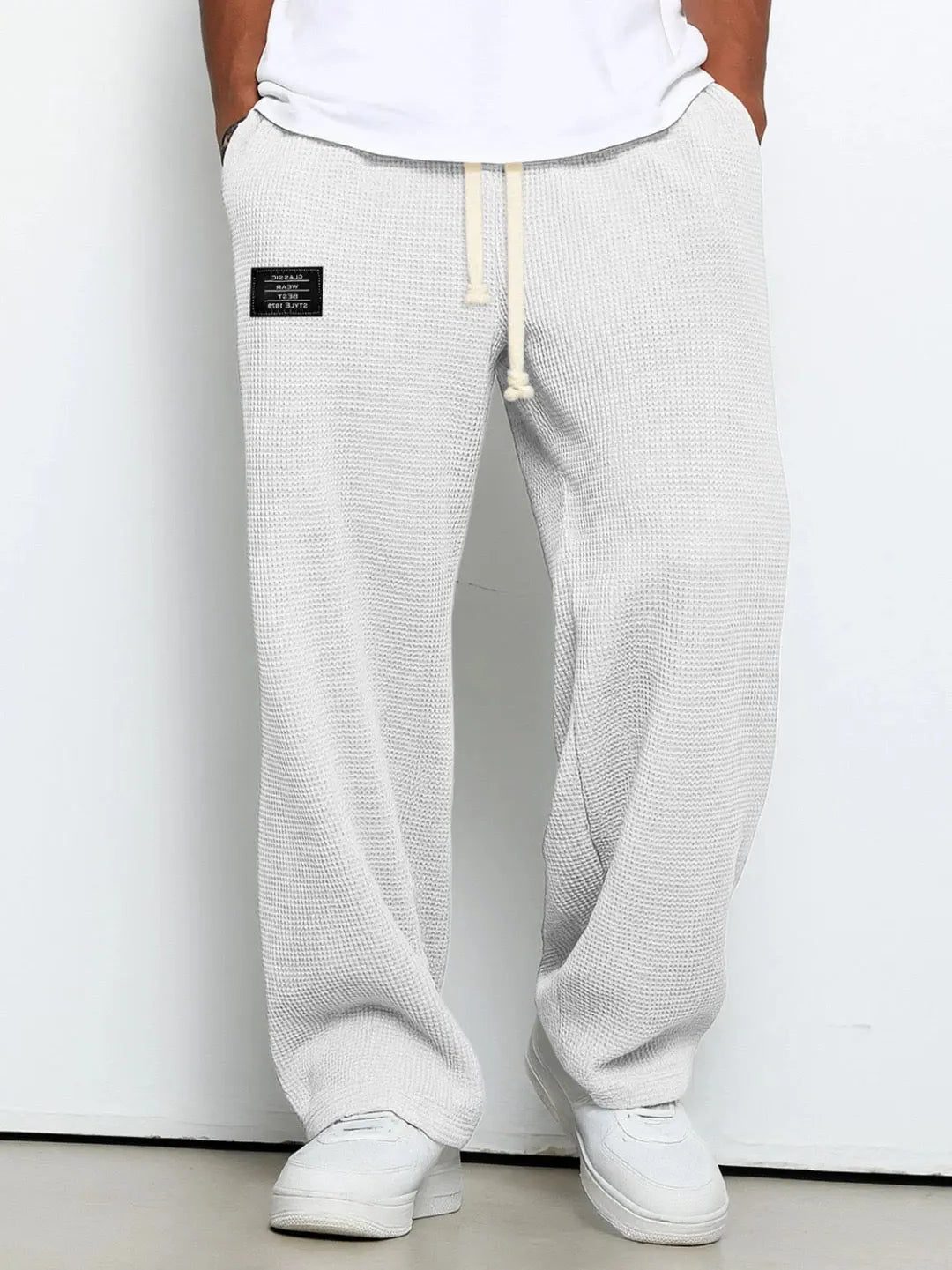 Wide Leg Drawstring Trousers for Men