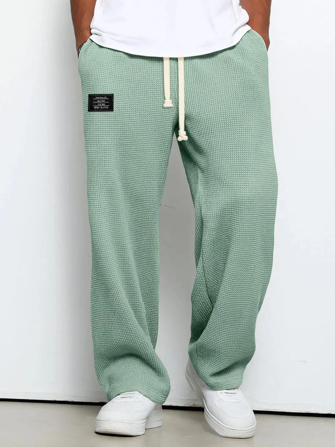 Wide Leg Drawstring Trousers for Men
