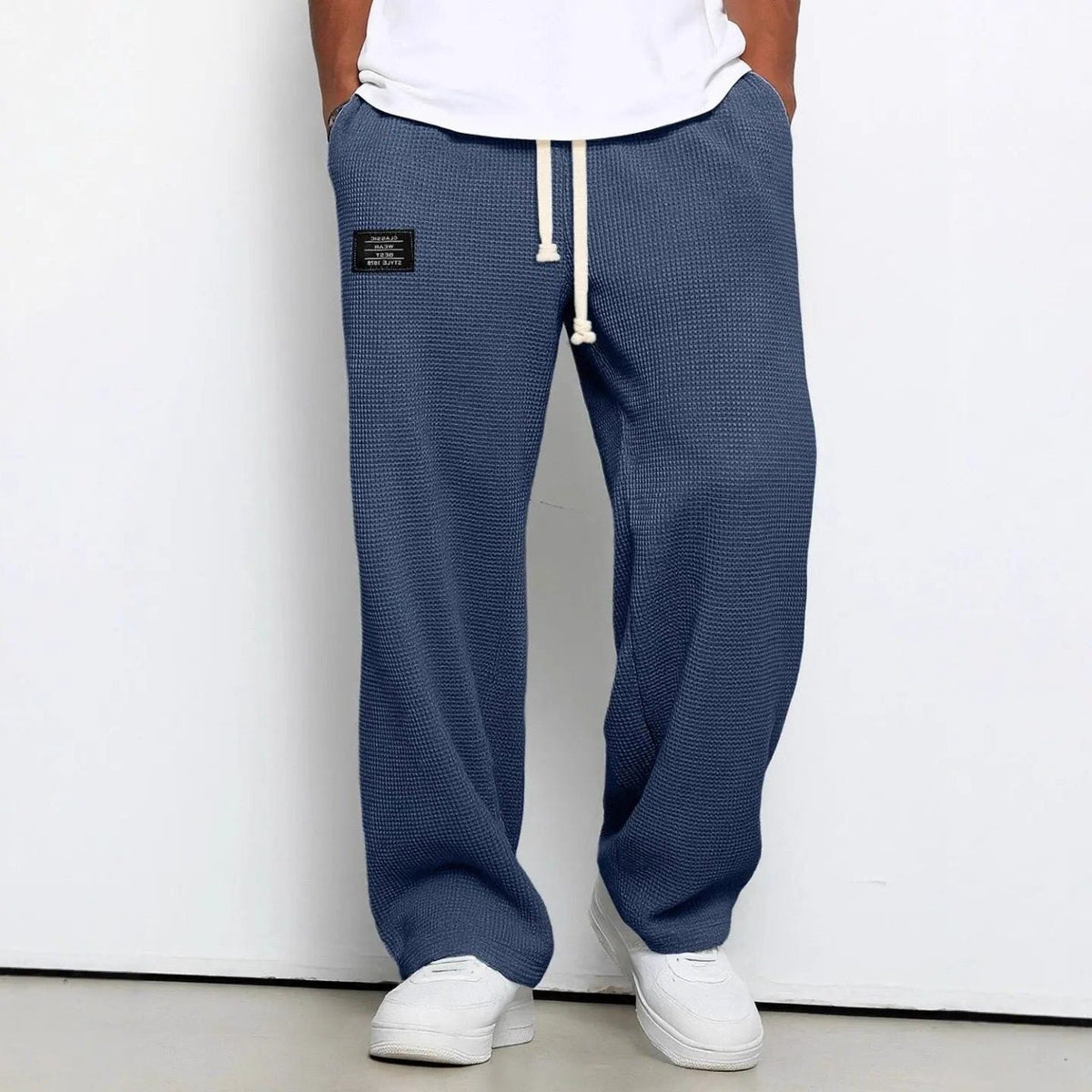 Wide Leg Drawstring Trousers for Men