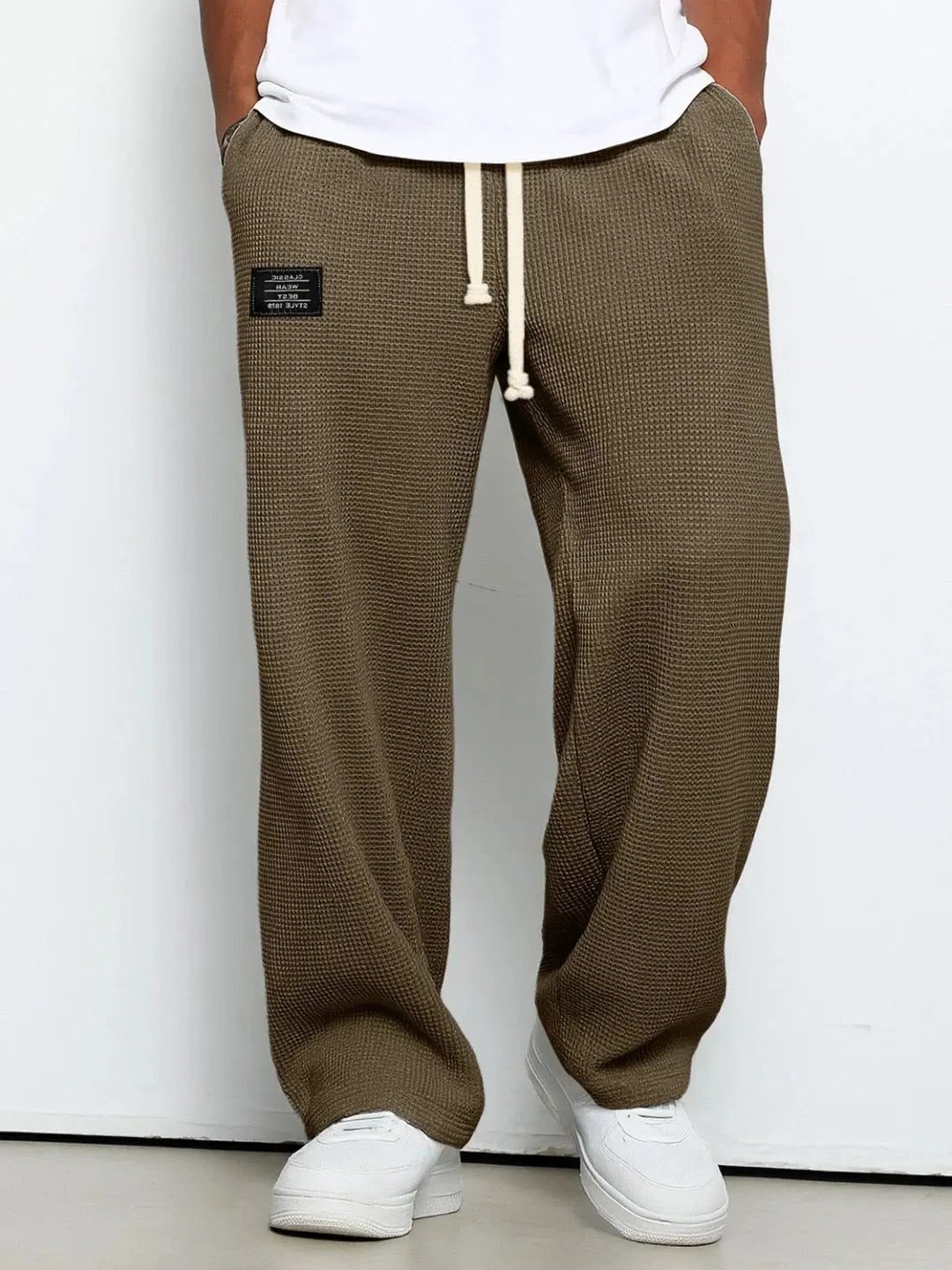 Wide Leg Drawstring Trousers for Men