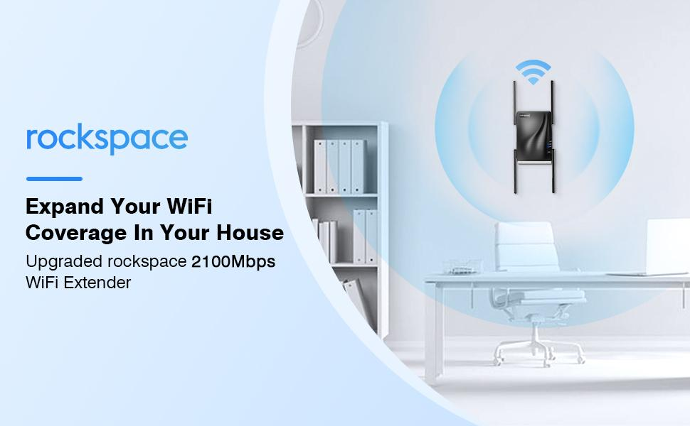 WIFI Extender Wireless Internet and Range with Dual Band Repeater and Four External Antennas