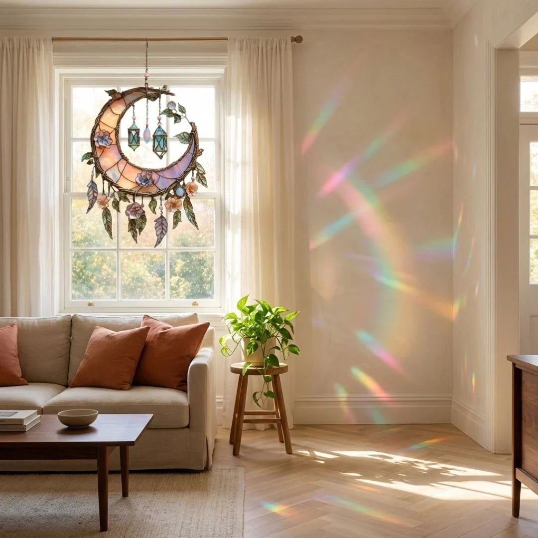 Window Suncatcher | Handcrafted Stained-Glass Resin & Rainbow Effects