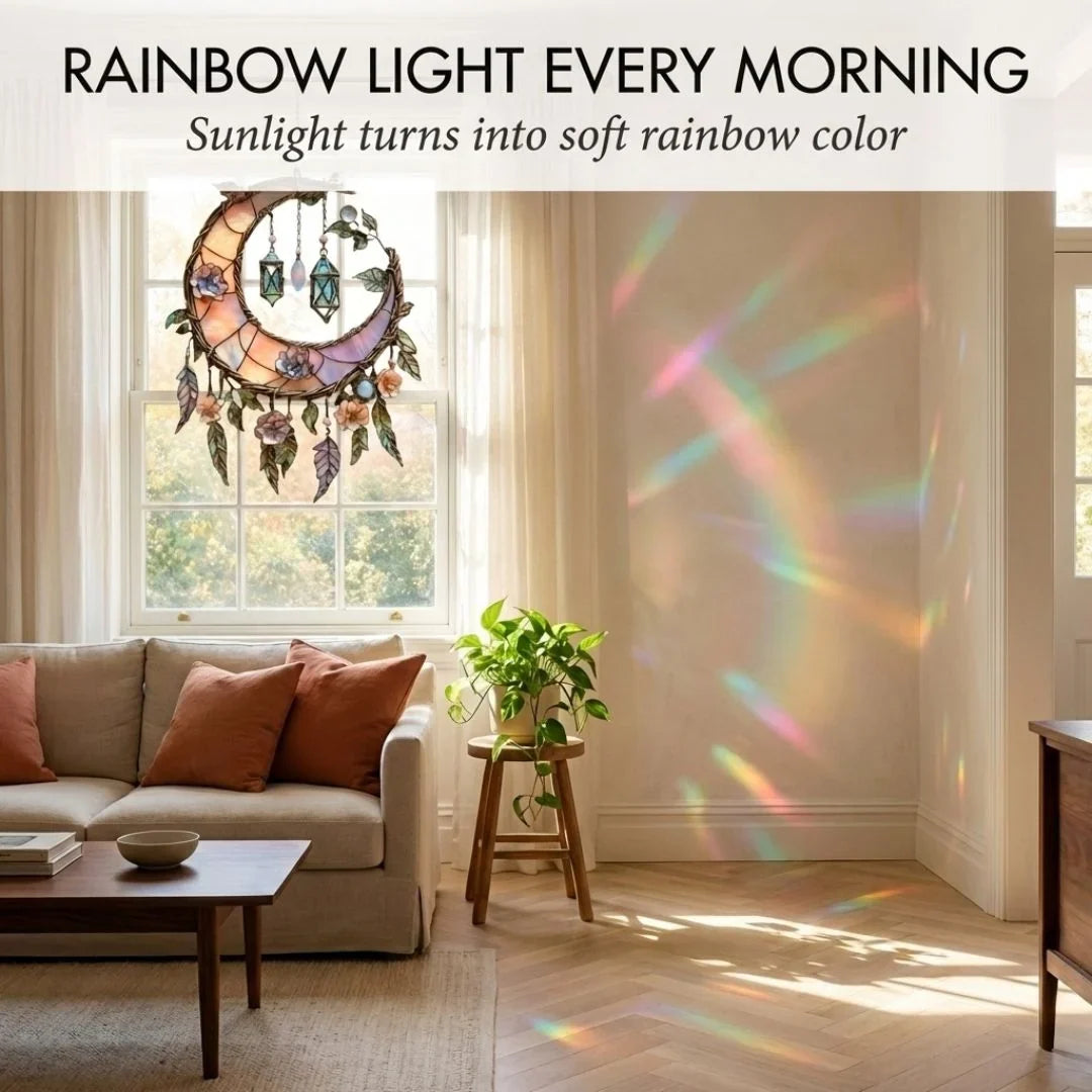 Window Suncatcher | Handcrafted Stained-Glass Resin & Rainbow Effects