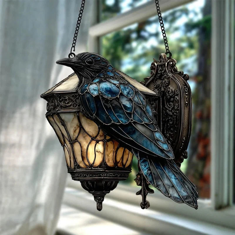 Window & Wall Decoration | Acrylic Gothic Raven Motif | Indoor
