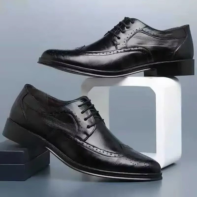 Wingtip Lace-Up Oxford Shoes for Men