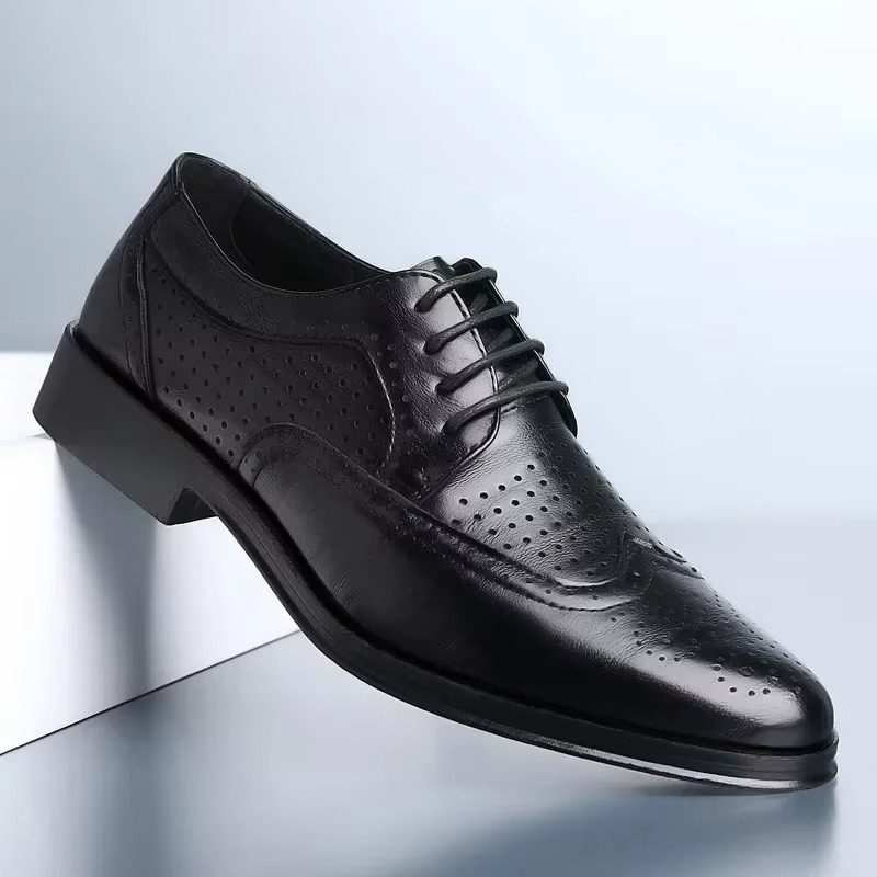 Wingtip Lace-Up Oxford Shoes for Men