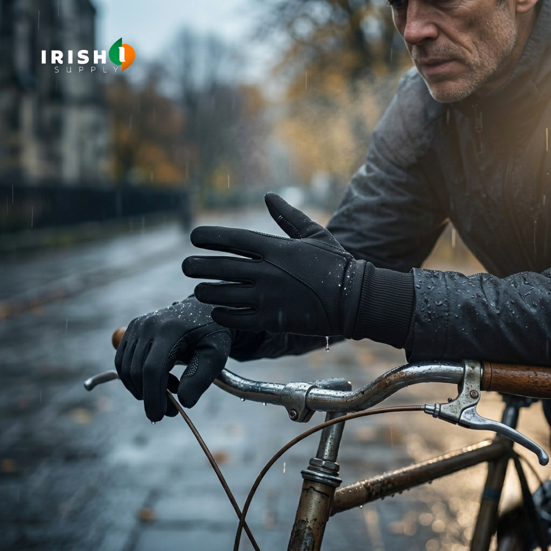 Winter Bike Riding Gloves with Waterproof Thermal Shell and Touchscreen Fingertips