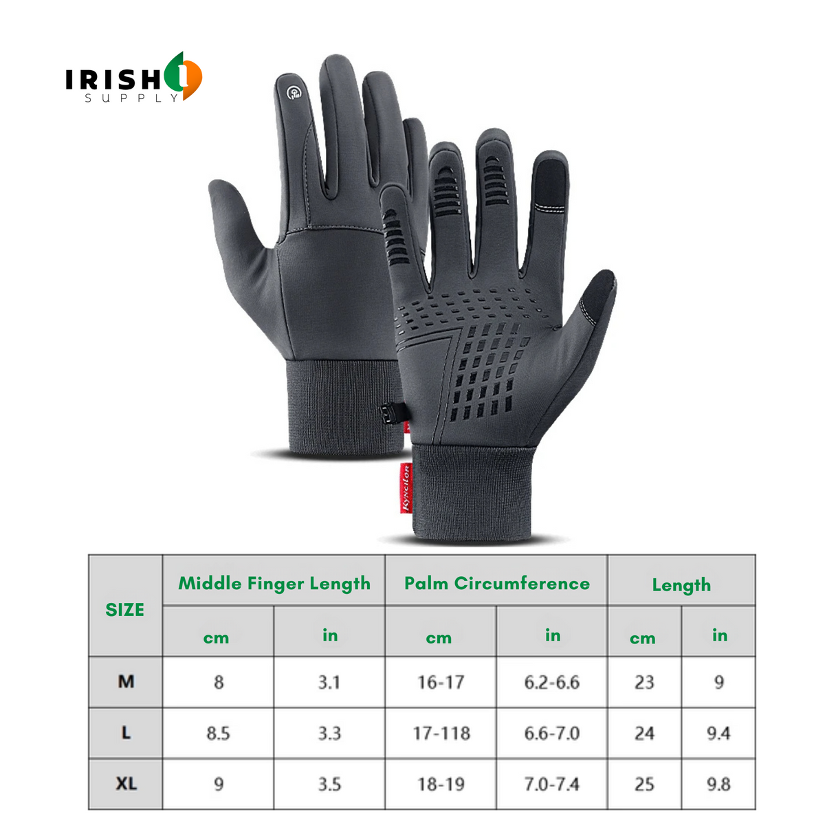 Winter Bike Riding Gloves with Waterproof Thermal Shell and Touchscreen Fingertips