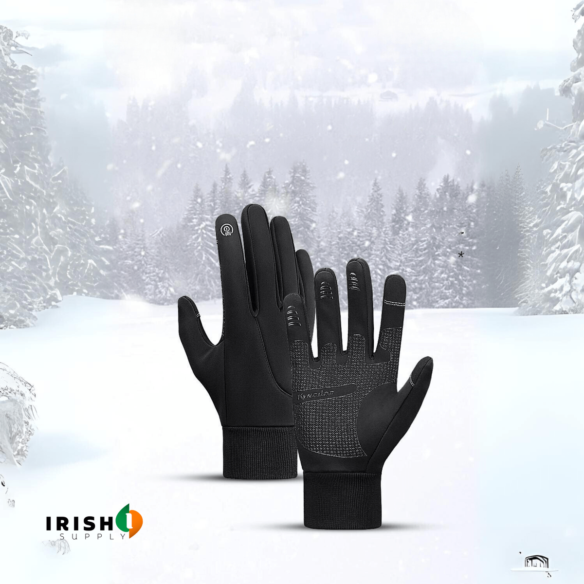 Winter Bike Riding Gloves with Waterproof Thermal Shell and Touchscreen Fingertips