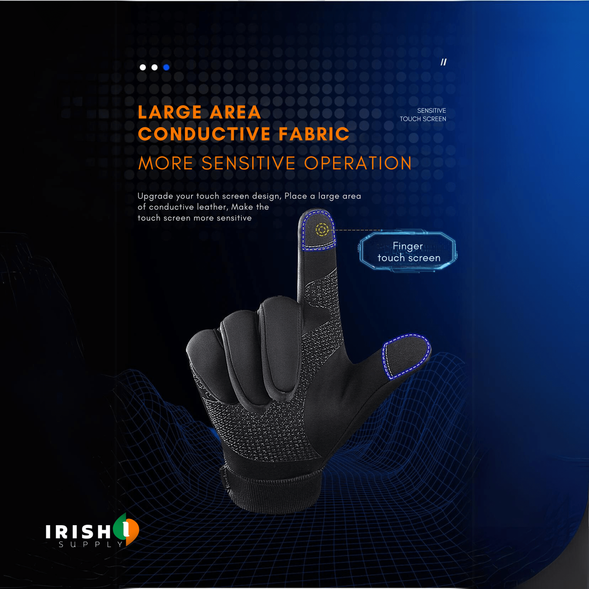 Winter Bike Riding Gloves with Waterproof Thermal Shell and Touchscreen Fingertips