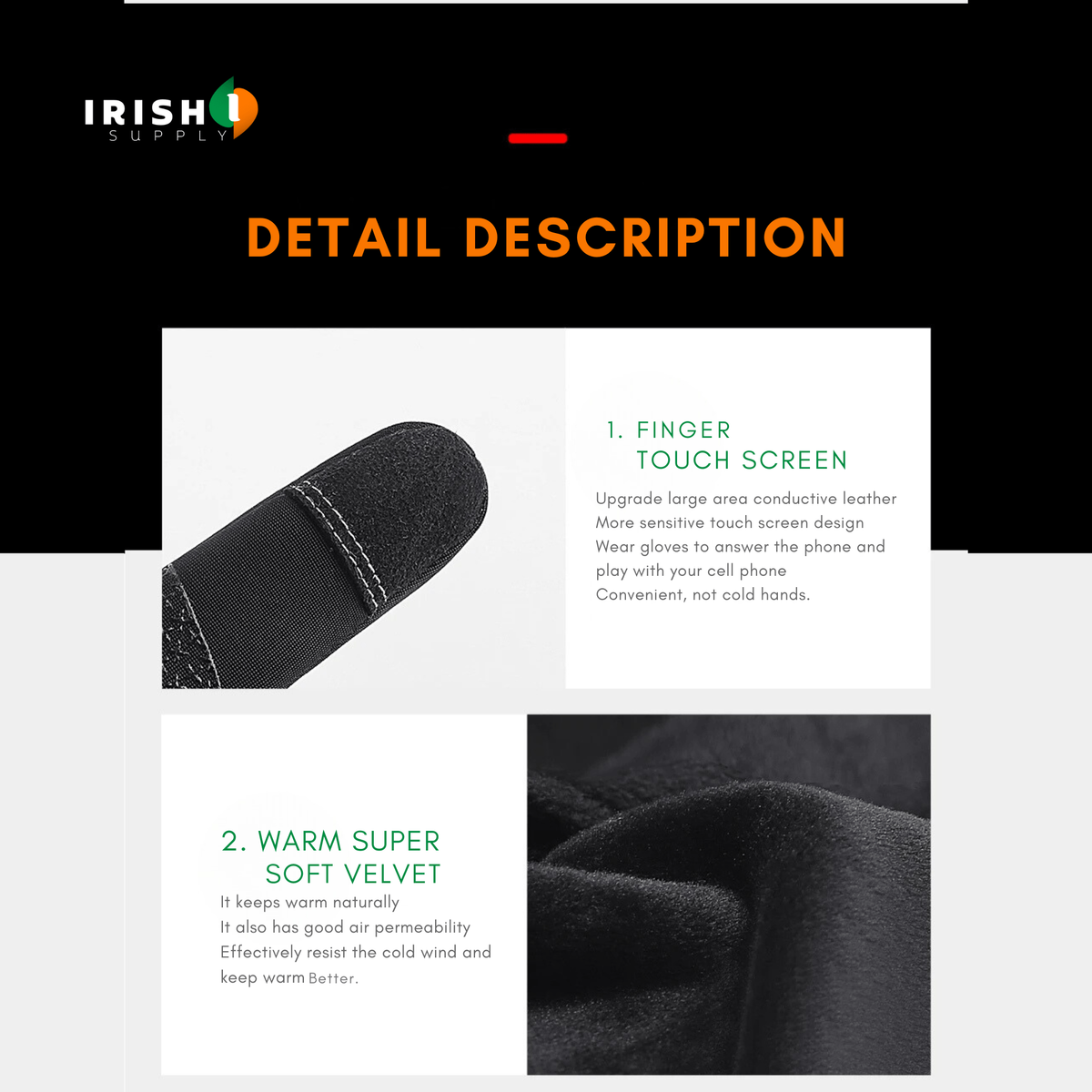 Winter Bike Riding Gloves with Waterproof Thermal Shell and Touchscreen Fingertips