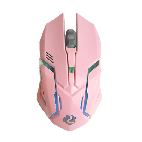 Wireless Ergonomic Gaming Mouse with LED Backlighting and Programmable Side Buttons