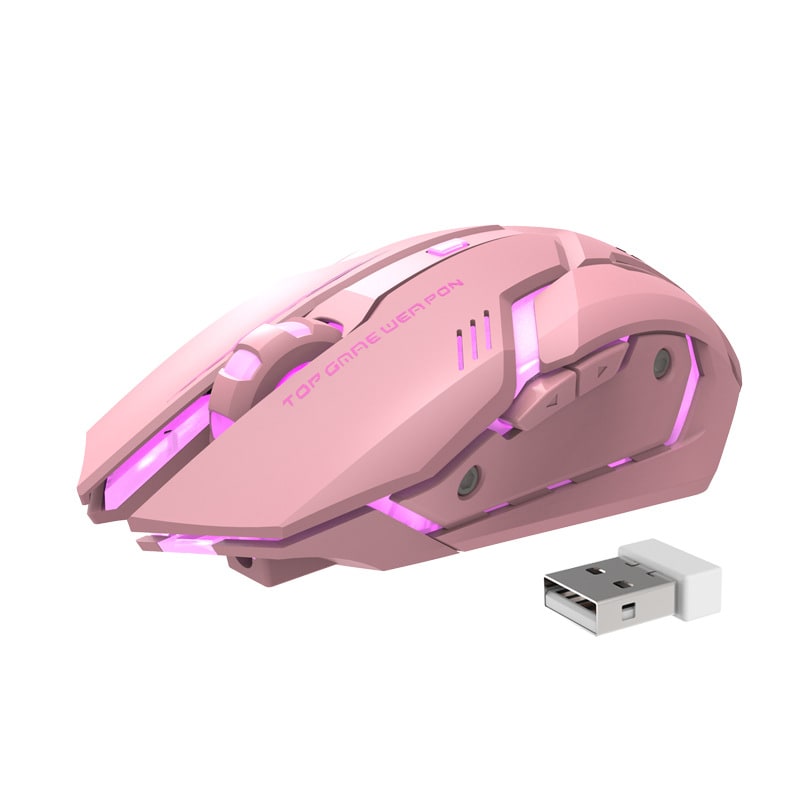 Wireless Ergonomic Gaming Mouse with LED Backlighting and Programmable Side Buttons