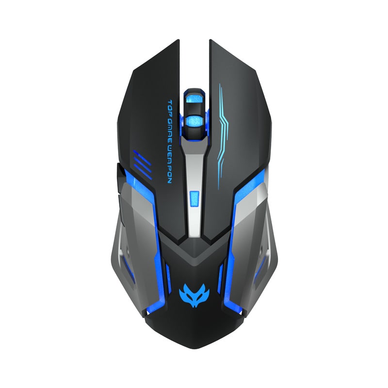 Wireless Ergonomic Gaming Mouse with LED Backlighting and Programmable Side Buttons