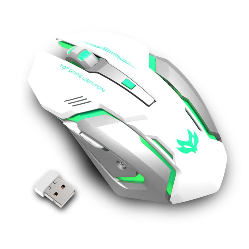 Wireless Ergonomic Gaming Mouse with LED Backlighting and Programmable Side Buttons