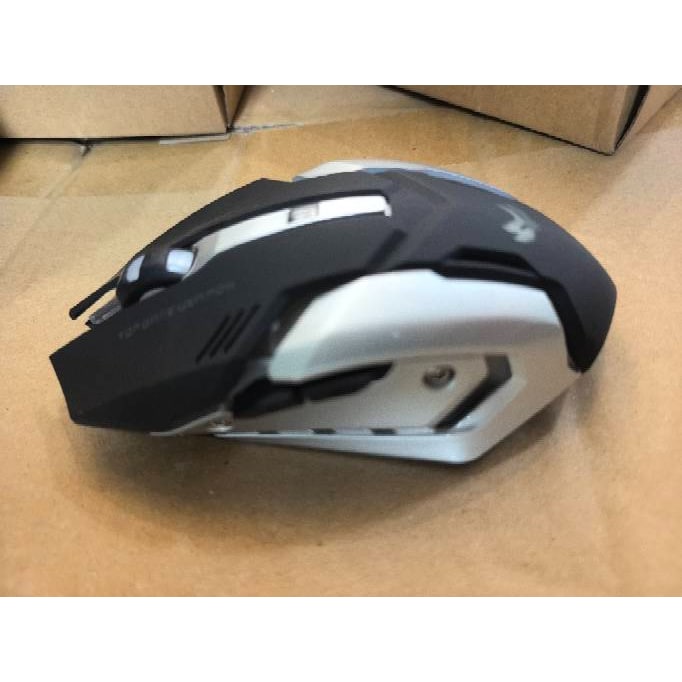 Wireless Ergonomic Gaming Mouse with LED Backlighting and Programmable Side Buttons