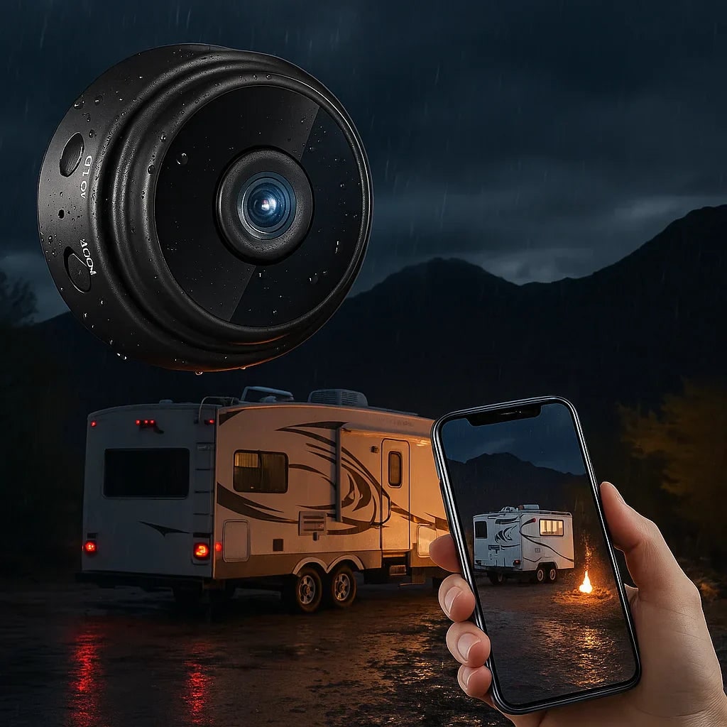 Wireless Mini Security Camera System with Magnetic Stand and Night Vision Doorbell