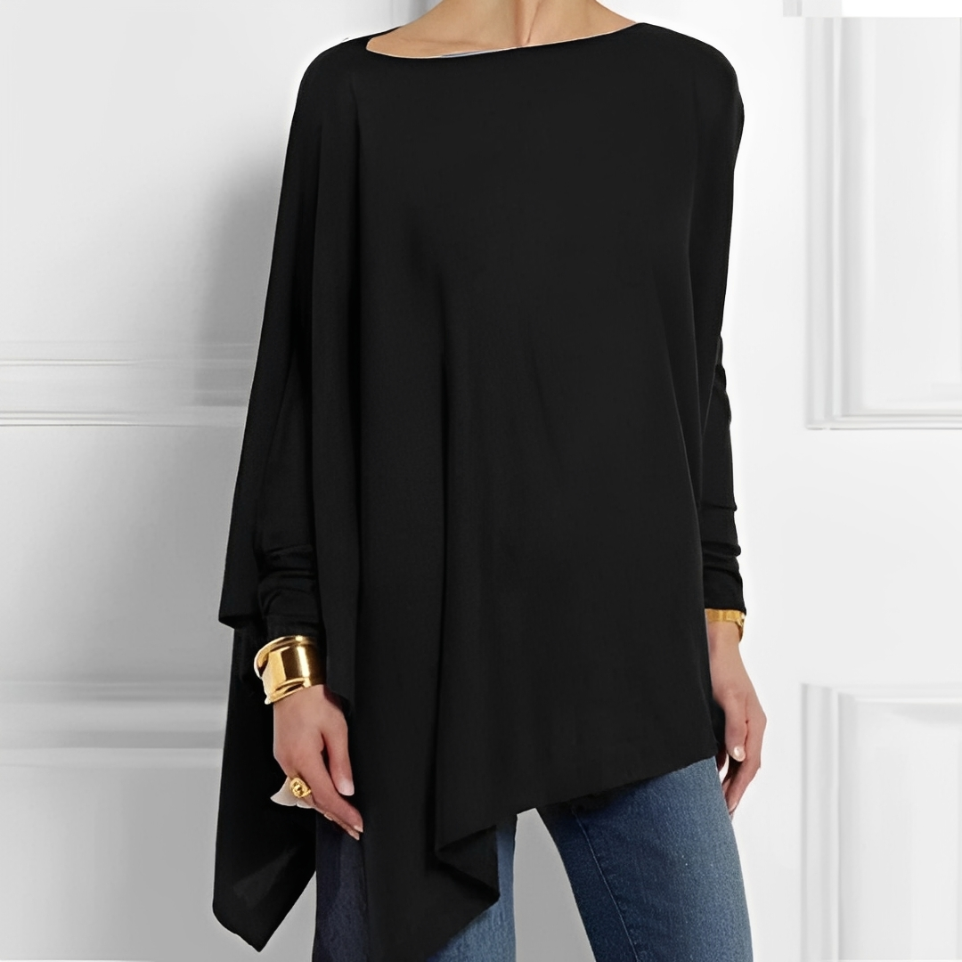Women’s Oversized Asymmetric Poncho Jumper