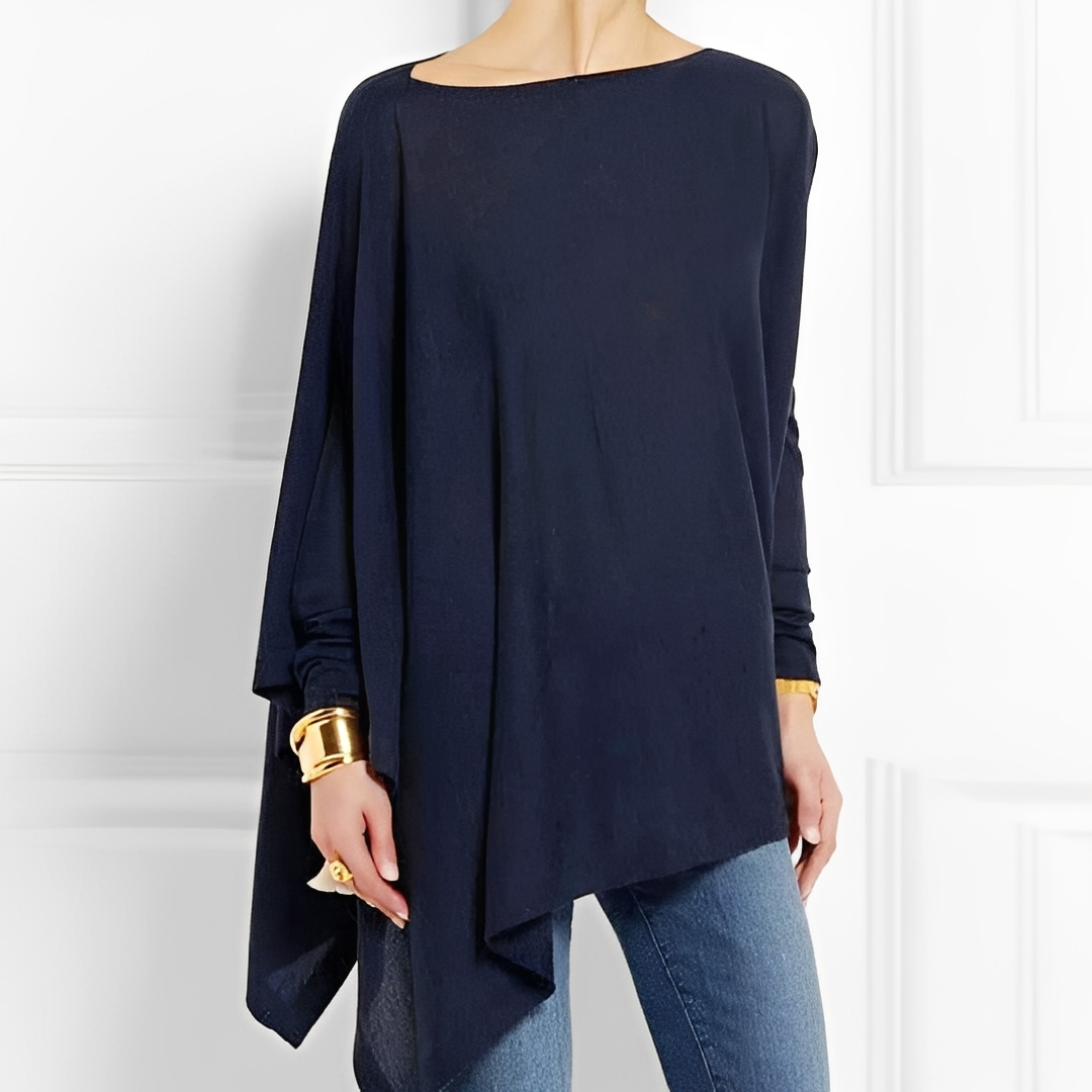 Women’s Oversized Asymmetric Poncho Jumper