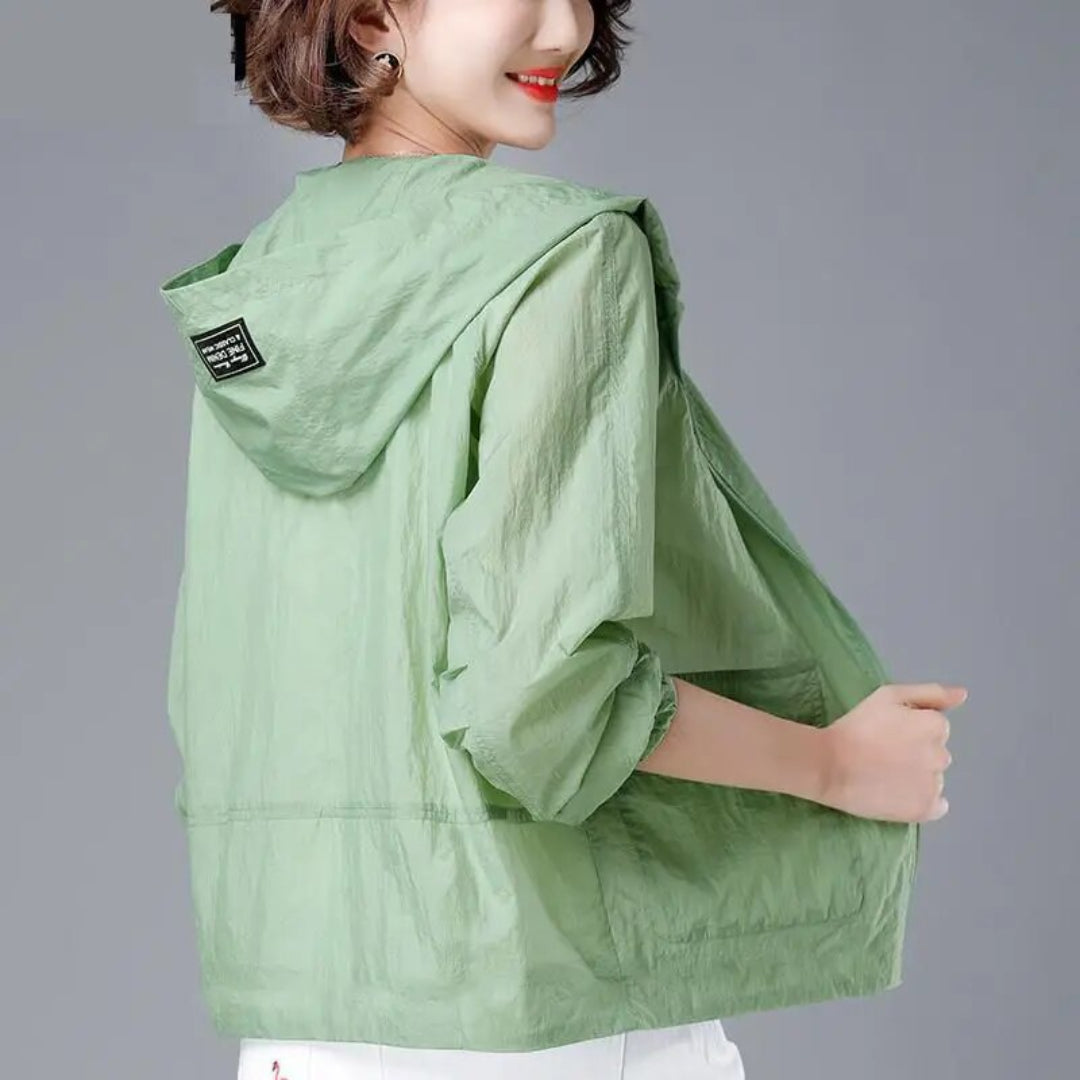Women's Casual Hooded Rain Jacket