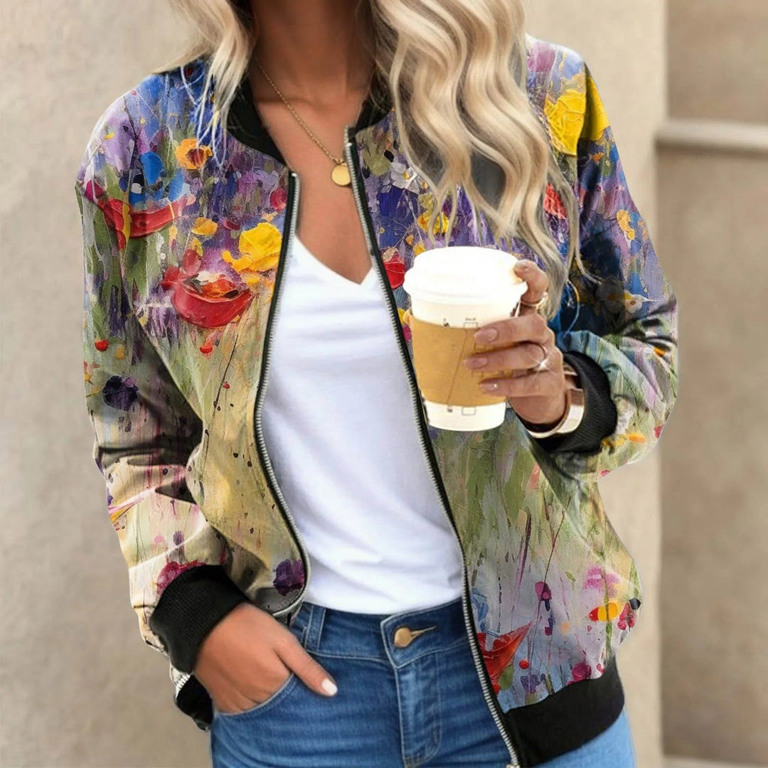 Women's Floral Bomber Jacket