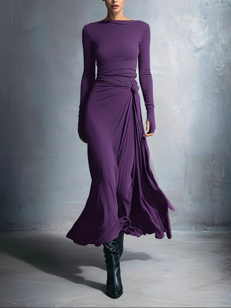 Women's Formal Dress | Maxi Wrap Long Sleeve