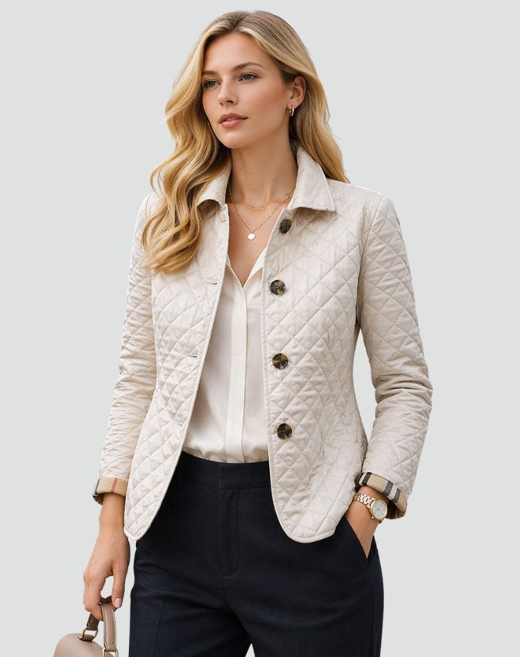 Women’s Lightweight Button-Front Quilted Transitional Jacket