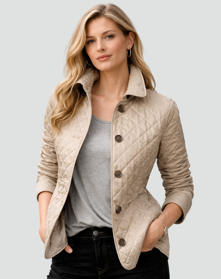Women’s Lightweight Button-Front Quilted Transitional Jacket