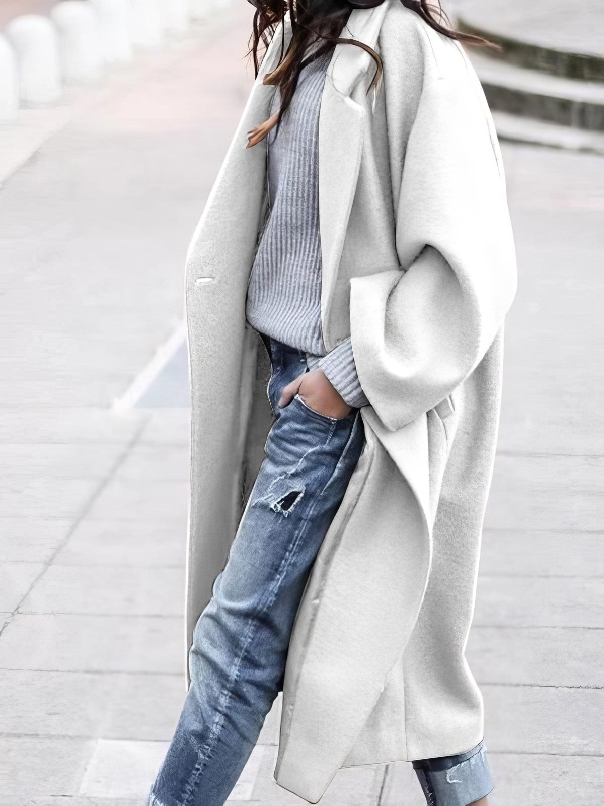Women's Oversized Long Wool Winter Coat